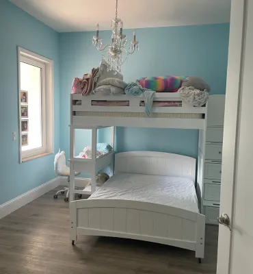 Bedroom walls painted with modern colors