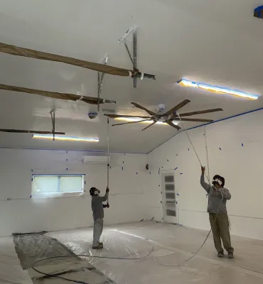 Interior garage ceiling painting
